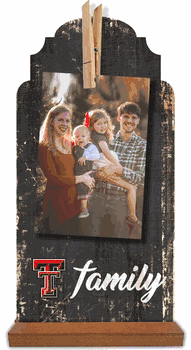 Texas Tech Red Raiders Family Clothespin 6x12