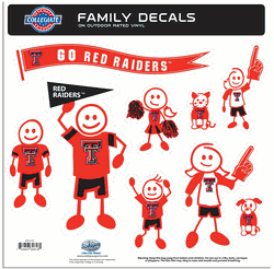 Texas Tech Red Raiders Family Decal Set Large