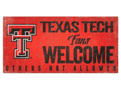 Texas Tech Red Raiders Fans Welcome Sign