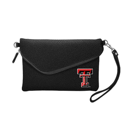 Texas Tech Red Raiders Fold Over Crossbody Pebble Black