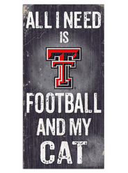 Texas Tech Red Raiders Football and My Cat 6x12 Sign