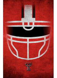 Texas Tech Red Raiders Ghost Helmet 17x26