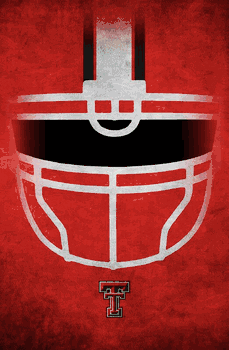 Texas Tech Red Raiders Ghost Helmet 17x26