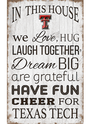 Texas Tech Red Raiders In This House 11x19 Sign