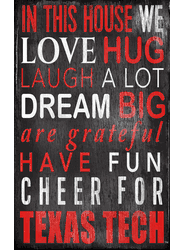 Texas Tech Red Raiders In This House Sign