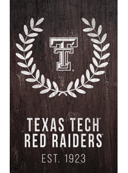 Texas Tech Red Raiders Laurel Wreath 11x19 Sign