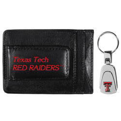 Texas Tech Red Raiders Leather Cash & Cardholder & Steel Key Chain