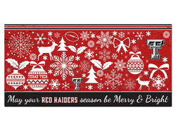 Texas Tech Red Raiders Merry and Bright 6x12 Sign