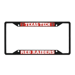 Texas Tech Red Raiders Metal License Plate Frame Black Finish
