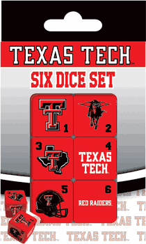 Texas Tech Red Raiders NCAA Dice Set