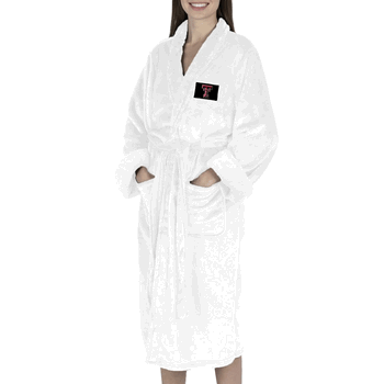 Texas Tech Red Raiders NCAA White Out Silk Touch Robe Small/Medium