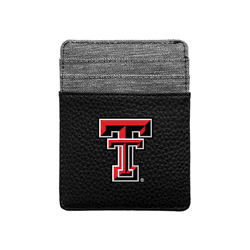 Texas Tech Red Raiders Pebble Front Pocket Wallet Black
