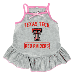 Texas Tech Red Raiders Pet Dress Grey Type Small