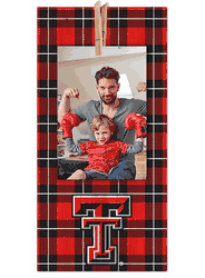Texas Tech Red Raiders Plaid Clothespin 6x12 Sign