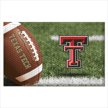 Texas Tech Red Raiders Rubber Scraper Door Mat