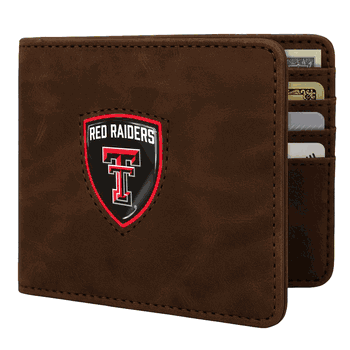 Texas Tech Red Raiders Shield Wallet - Brown