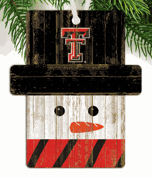 Texas Tech Red Raiders Snowman Ornament