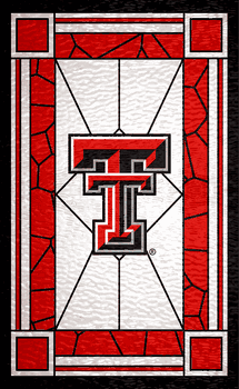 Texas Tech Red Raiders Stained Glass 11x19 Wood Sign