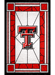 Texas Tech Red Raiders Stained Glass 11x19 Wood Sign