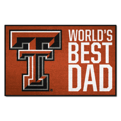 Texas Tech Red Raiders Starter Mat Accent Rug - 19in. x 30in. World's Best Dad Starter Mat