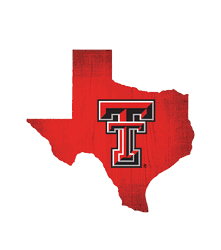 Texas Tech Red Raiders Team Color Logo State Sign