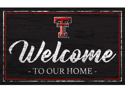 Texas Tech Red Raiders Team Color Welcome 11x19 Sign