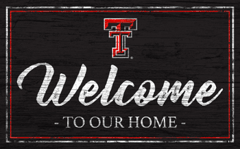 Texas Tech Red Raiders Team Color Welcome 11x19 Sign