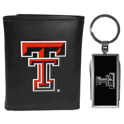 Texas Tech Red Raiders Tri-fold Wallet & Multitool Key Chain, Black