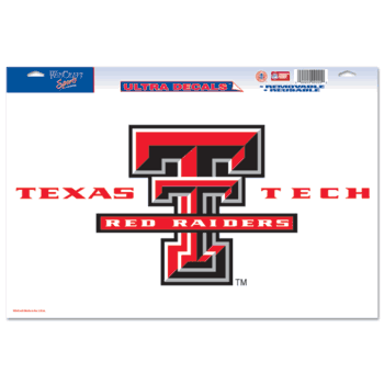 Texas Tech Red Raiders Ultra Decal 11in x 17in Logo