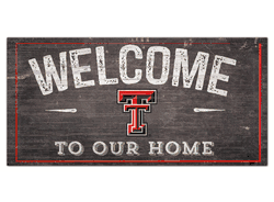 Texas Tech Red Raiders Welcome Distressed 6 x 12