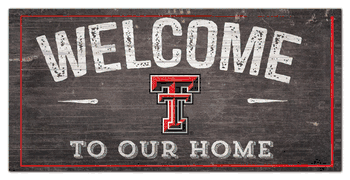 Texas Tech Red Raiders Welcome Distressed 6 x 12