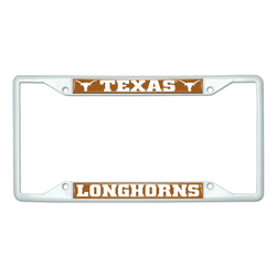 Texas White Metal License Plate Frame - 6.25"x12.25"