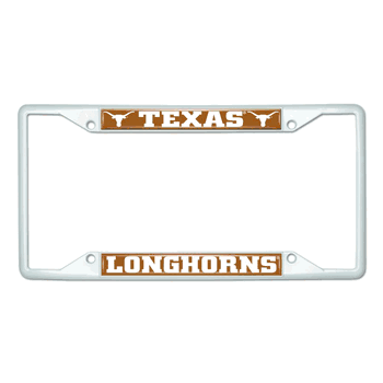 Texas White Metal License Plate Frame - 6.25