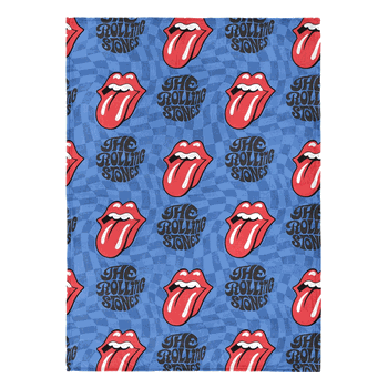 The Rolling Stones Psychedelic Check Silk Touch Throw Blanket 50 x 70 inches