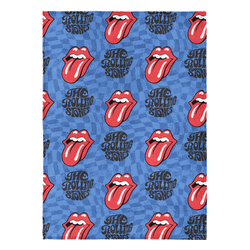 The Rolling Stones Psychedelic Check Silk Touch Throw Blanket 50 x 70 inches