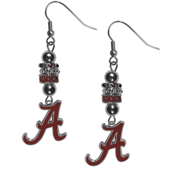 These beautiful euro style earrings feature 3 euro beads and a detailed Arkansas Razorbacks charm on hypoallergenic fishhook posts.