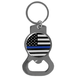 Thin Blue Line Air Force Flag Bottle Opener Key Chain