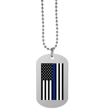 Thin Blue Line Air Force Flag Tag Necklace