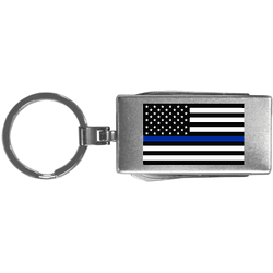 Thin Blue Line Police Flag Multi-tool Key Chain