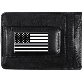 Thin Gray Line National Guard Flag Leather Cash and Cardholder