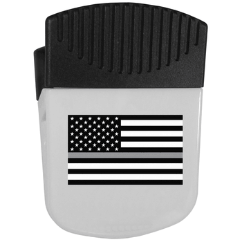 Thin Gray Line Veterans Flag Chip Clip Magnet With Bottle Opener