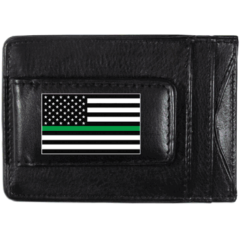 Thin Green Line Army Flag Leather Cash and Cardholder