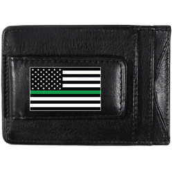 Thin Green Line Army Flag Leather Cash and Cardholder