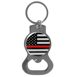 Thin Red Line Coast Guard Flag Bottle Opener Key Chain