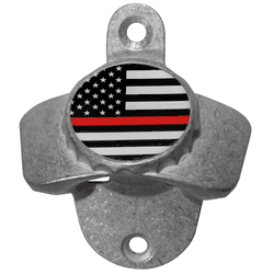 Thin Red Line Firefighter Flag Wall Mounted Bottle Opener