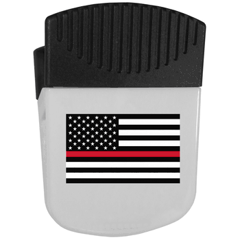 Thin Red Line Marines Flag Chip Clip Magnet With Bottle Opener