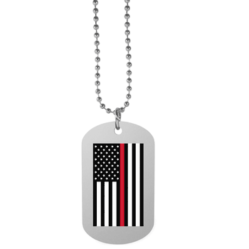 Thin Red Line Marines Flag Tag Necklace