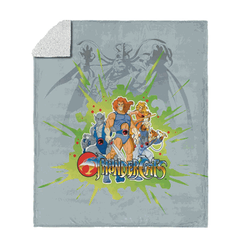 Thundercats The Crew Silk Touch Sherpa Throw Blanket 50x60 Inches