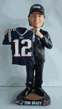 Tom Brady New England Patriots Year 2000 Draft Day Bobble Head Doll Exclusive to Carroll's Sports Cove