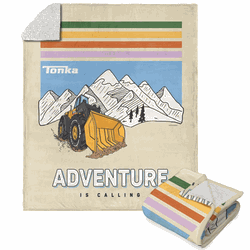 Tonka Hasbro Adventure is Calling Silk Touch Sherpa Throw Blanket 50X60 Inches